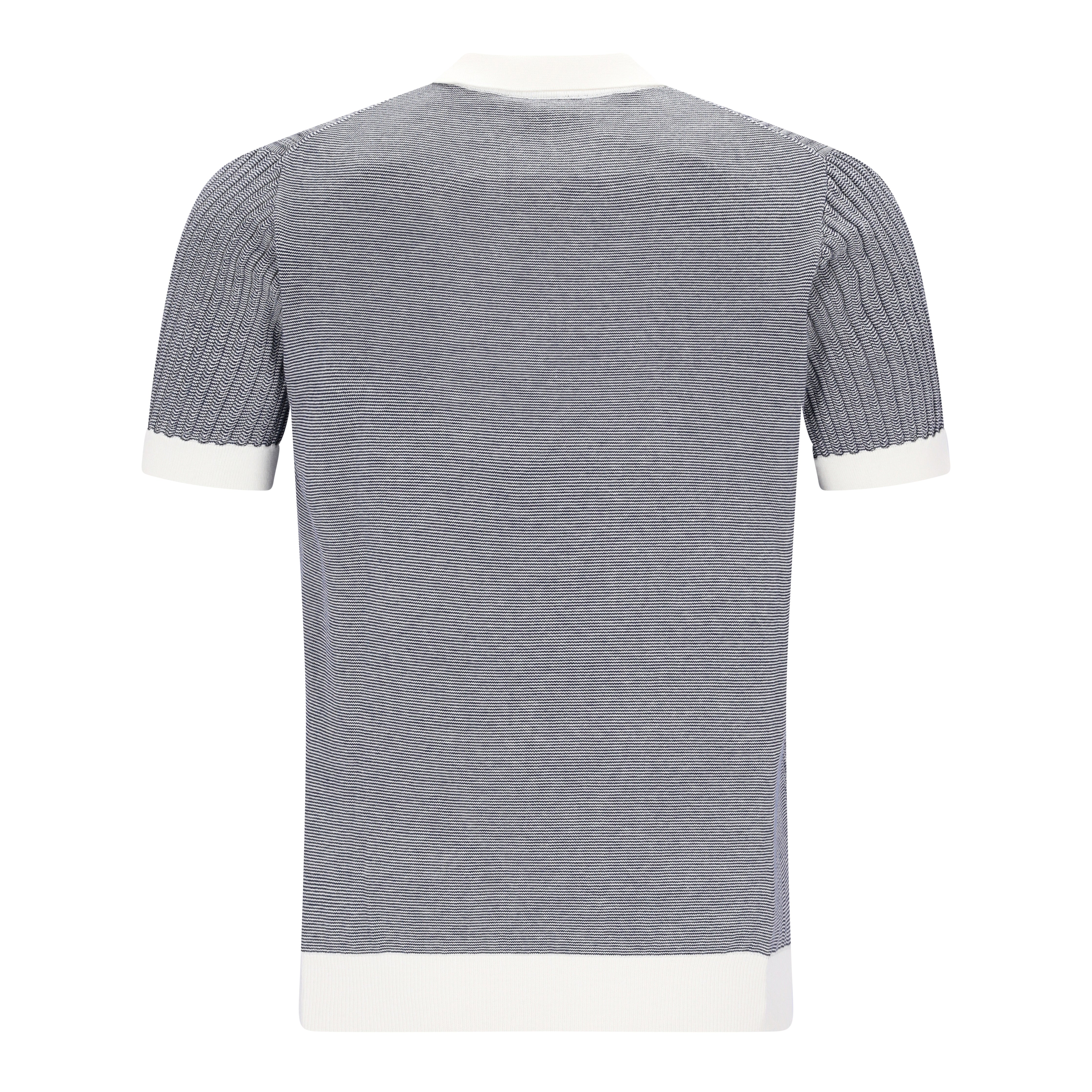 Knitted Bicolour Pappardelle Poloshirt AUSTIN