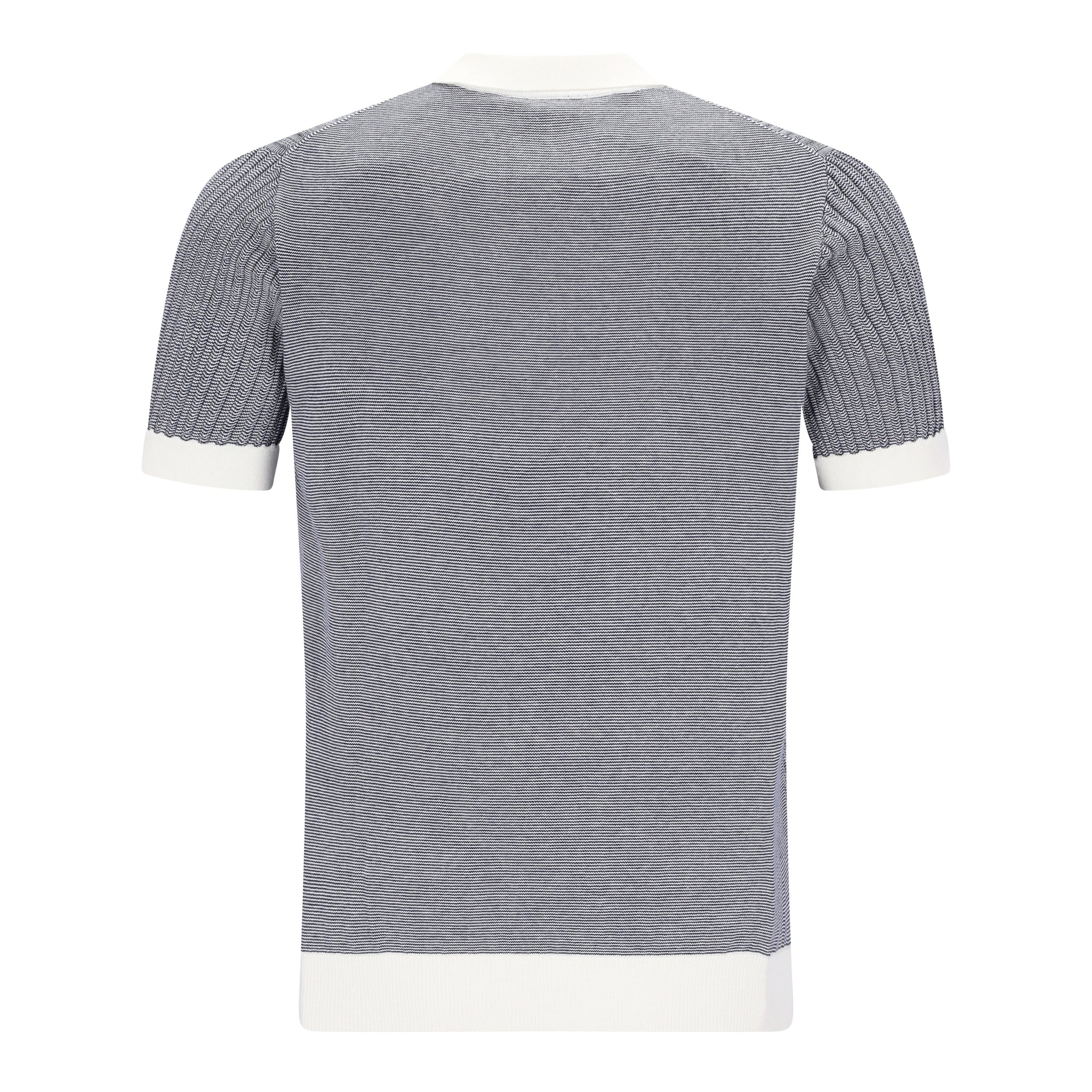Knitted Bicolour Pappardelle Poloshirt AUSTIN
