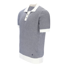 Lade das Bild in den Galerie-Viewer, Knitted Bicolour Pappardelle Poloshirt AUSTIN
