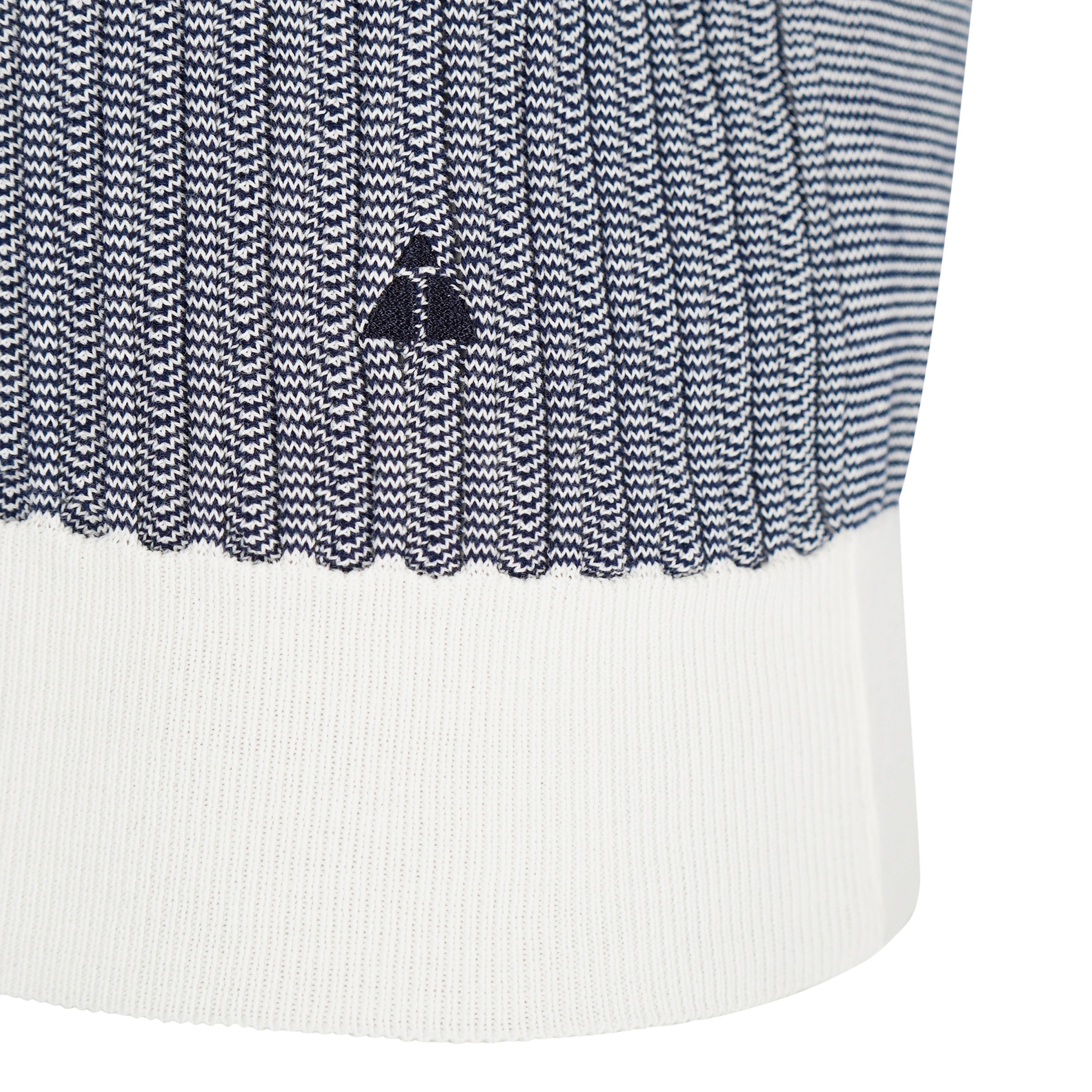 Knitted Bicolour Pappardelle Poloshirt AUSTIN