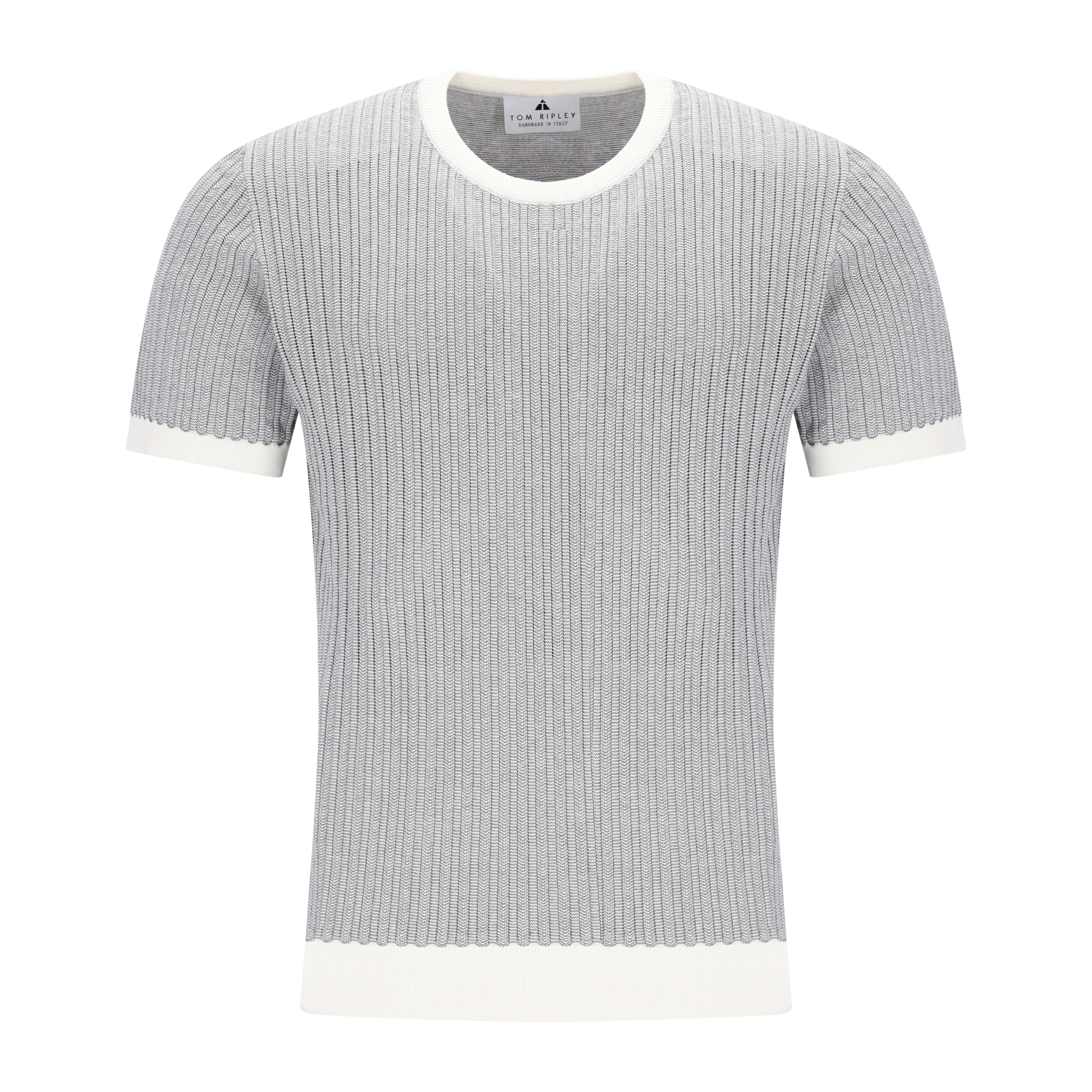 Knitted Bicolour Pappardelle T-Shirt ANTONIO