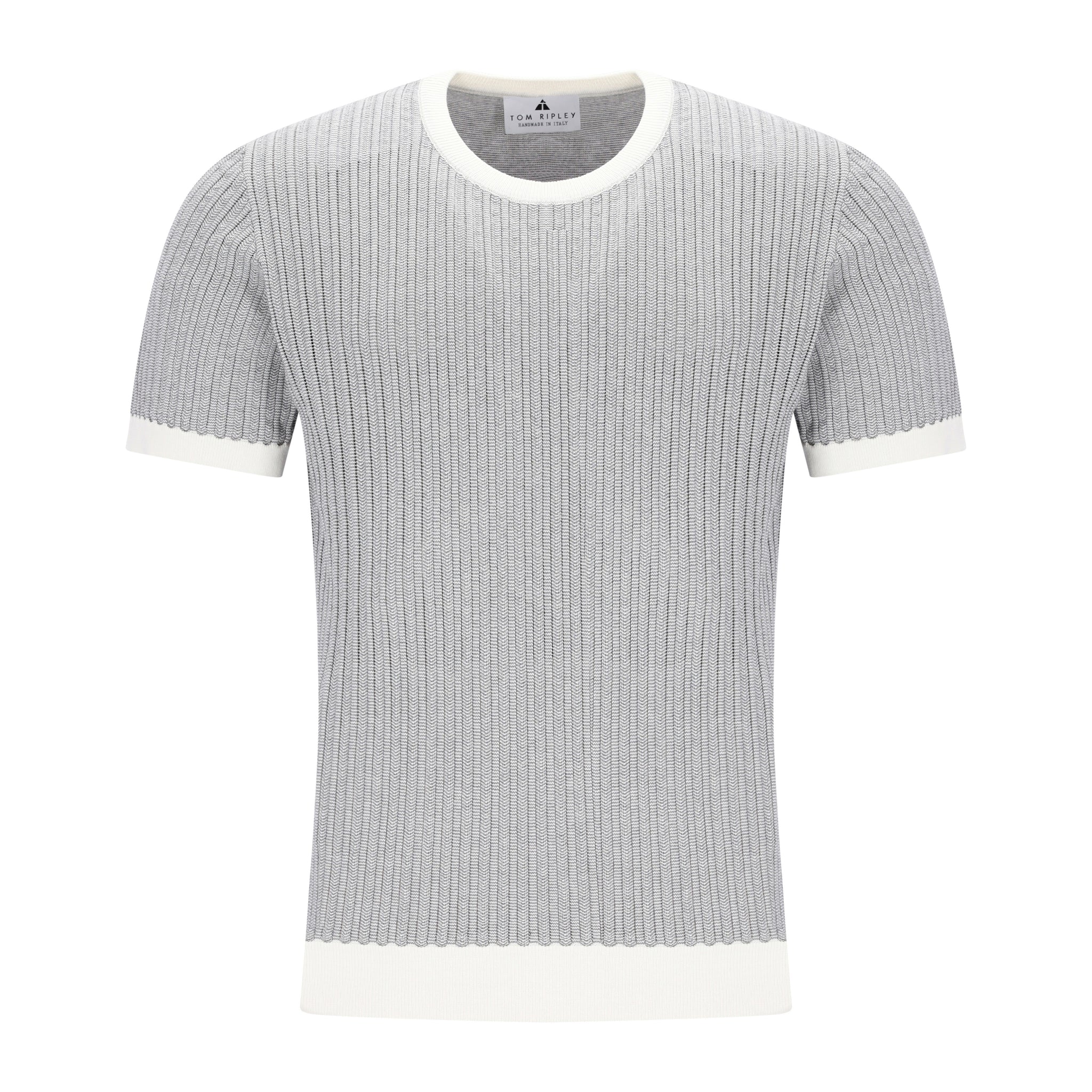 Knitted Bicolour Pappardelle T-Shirt ANTONIO