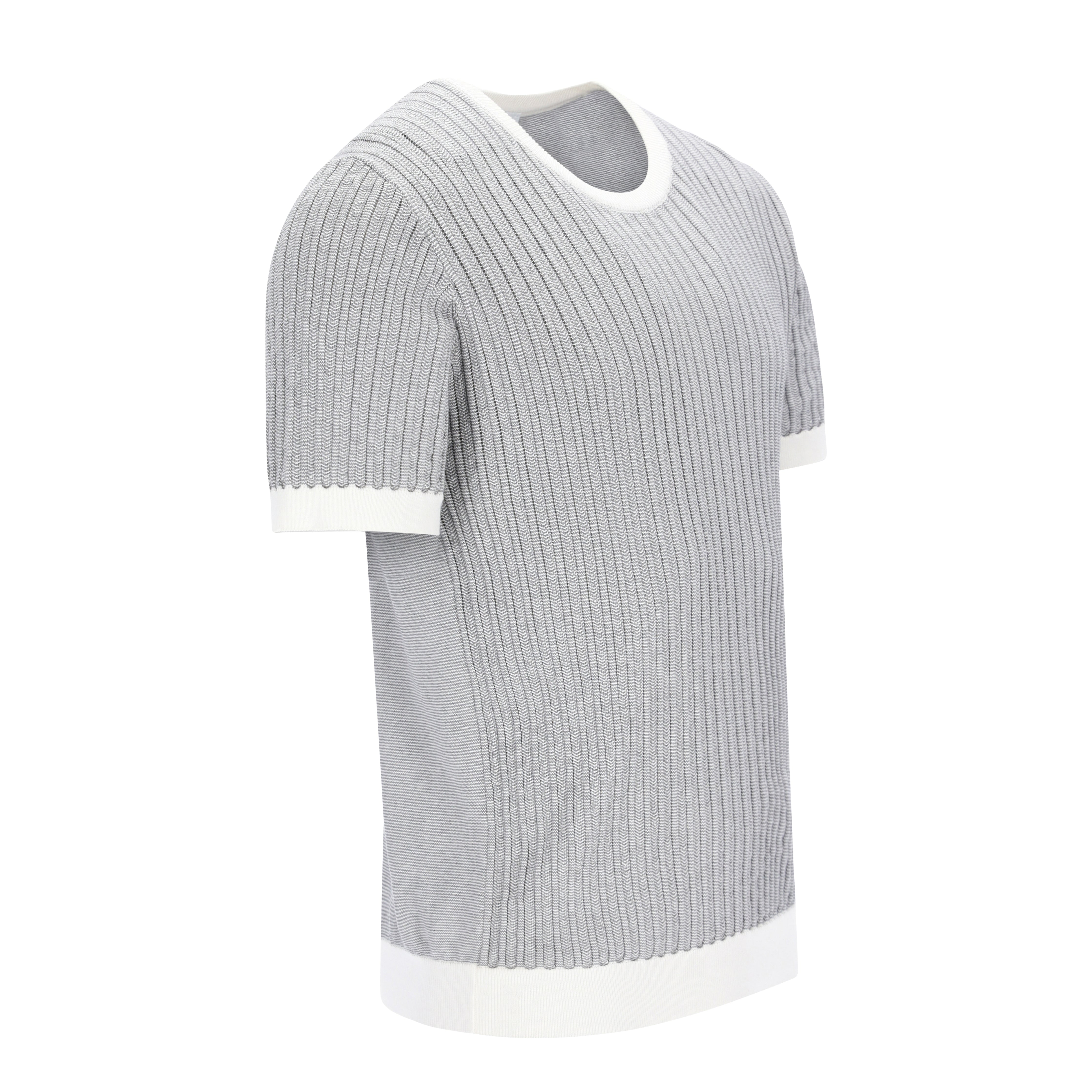 Knitted Bicolour Pappardelle T-Shirt ANTONIO
