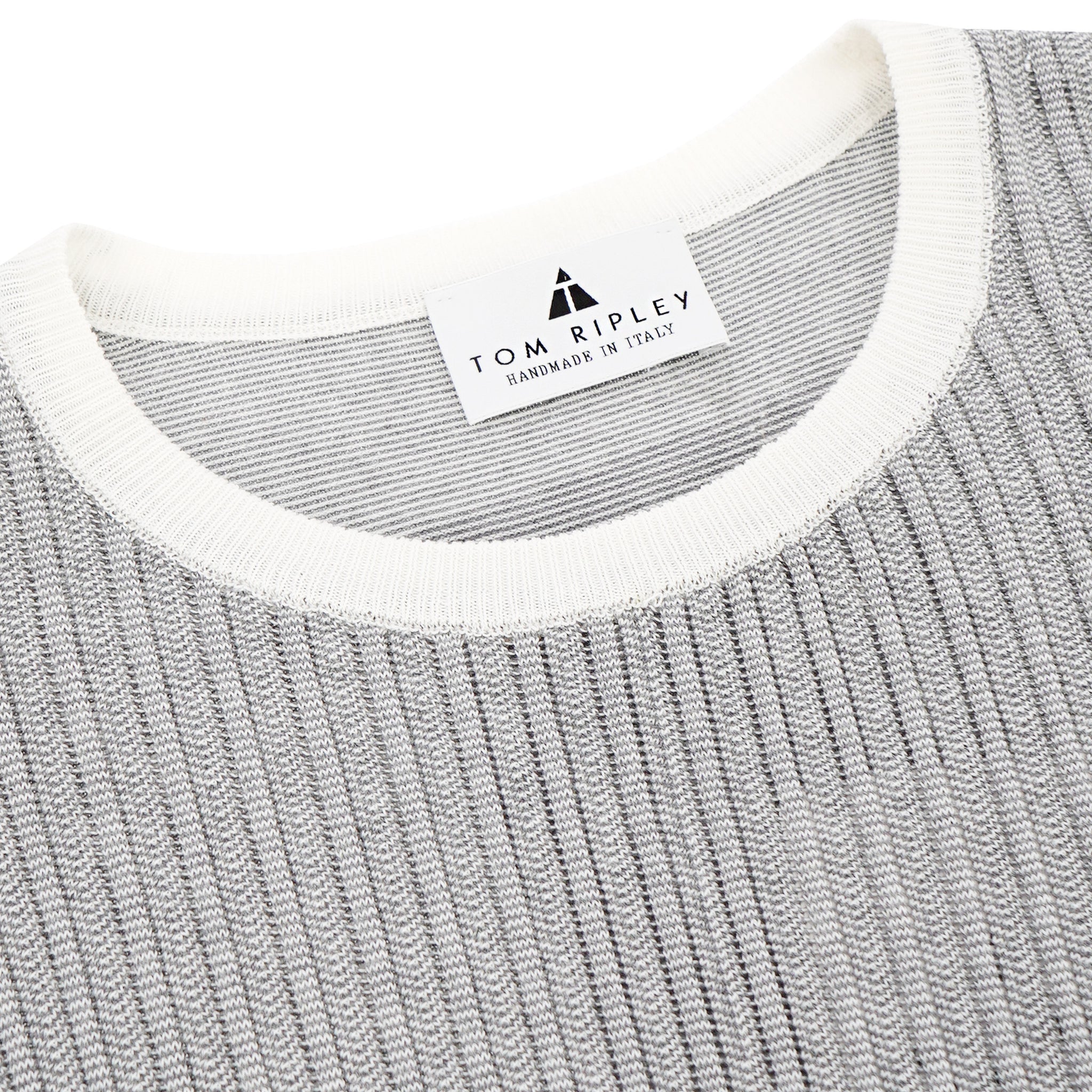 Knitted Bicolour Pappardelle T-Shirt ANTONIO
