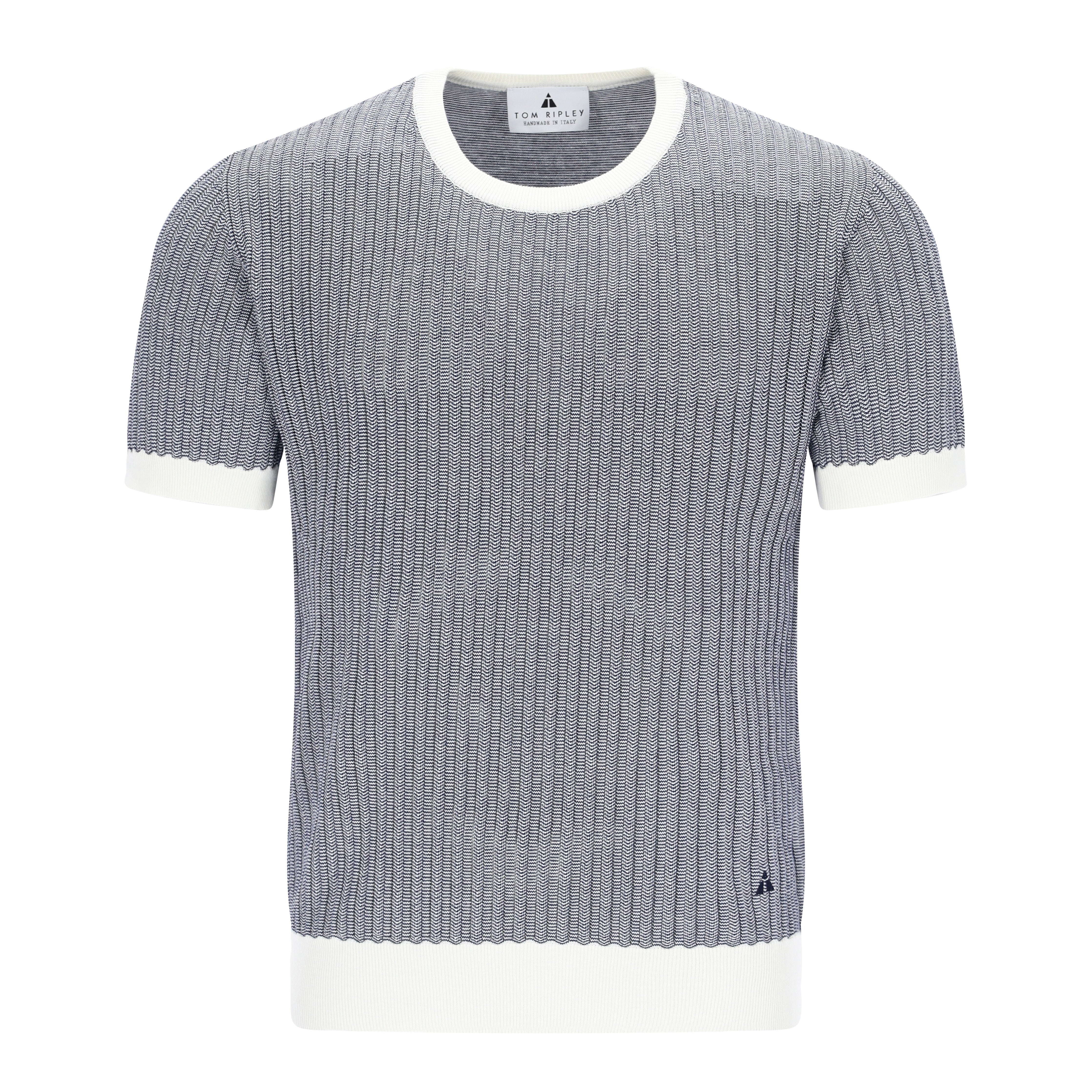 Knitted Bicolour Pappardelle T-Shirt ANTONIO