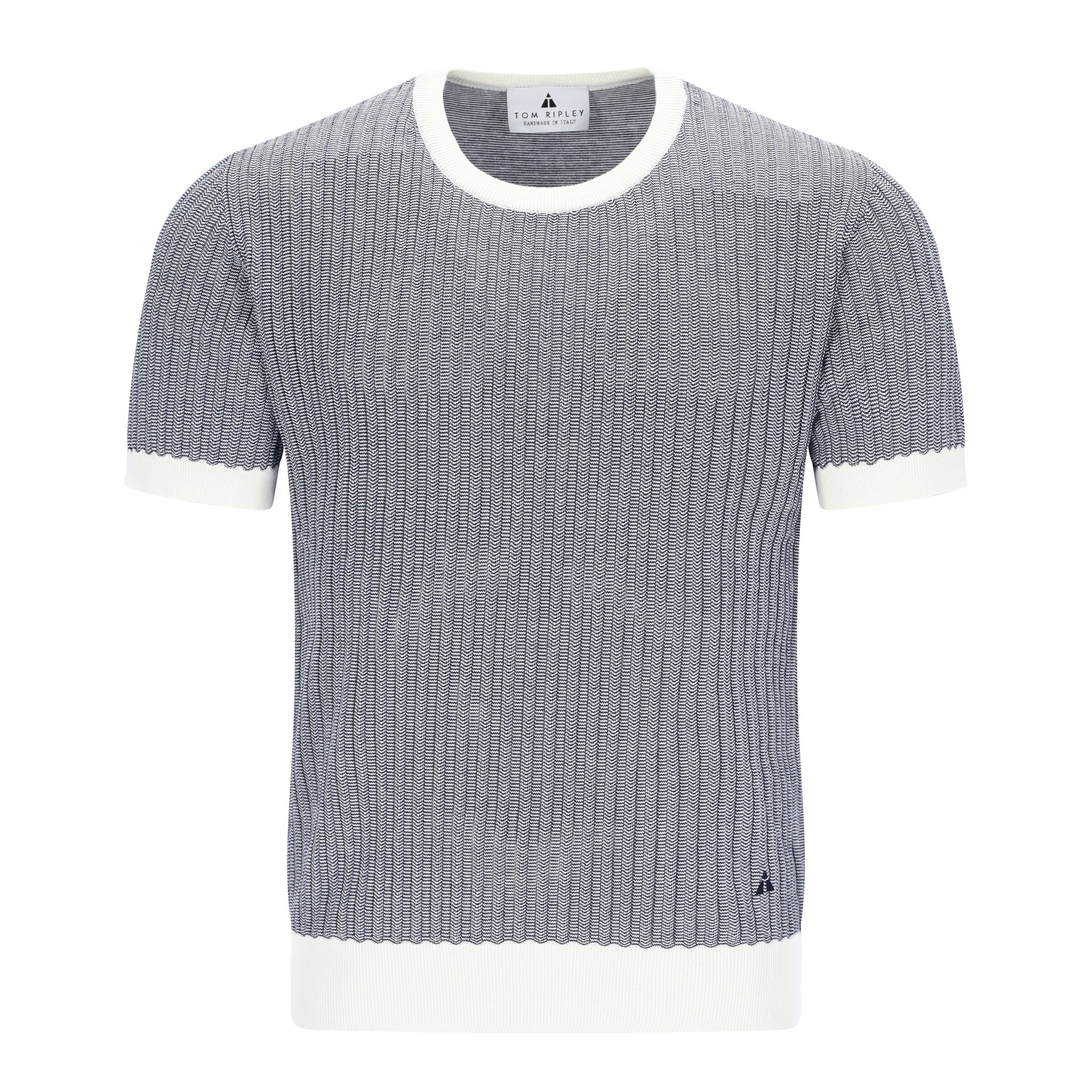Knitted Bicolour Pappardelle T-Shirt ANTONIO