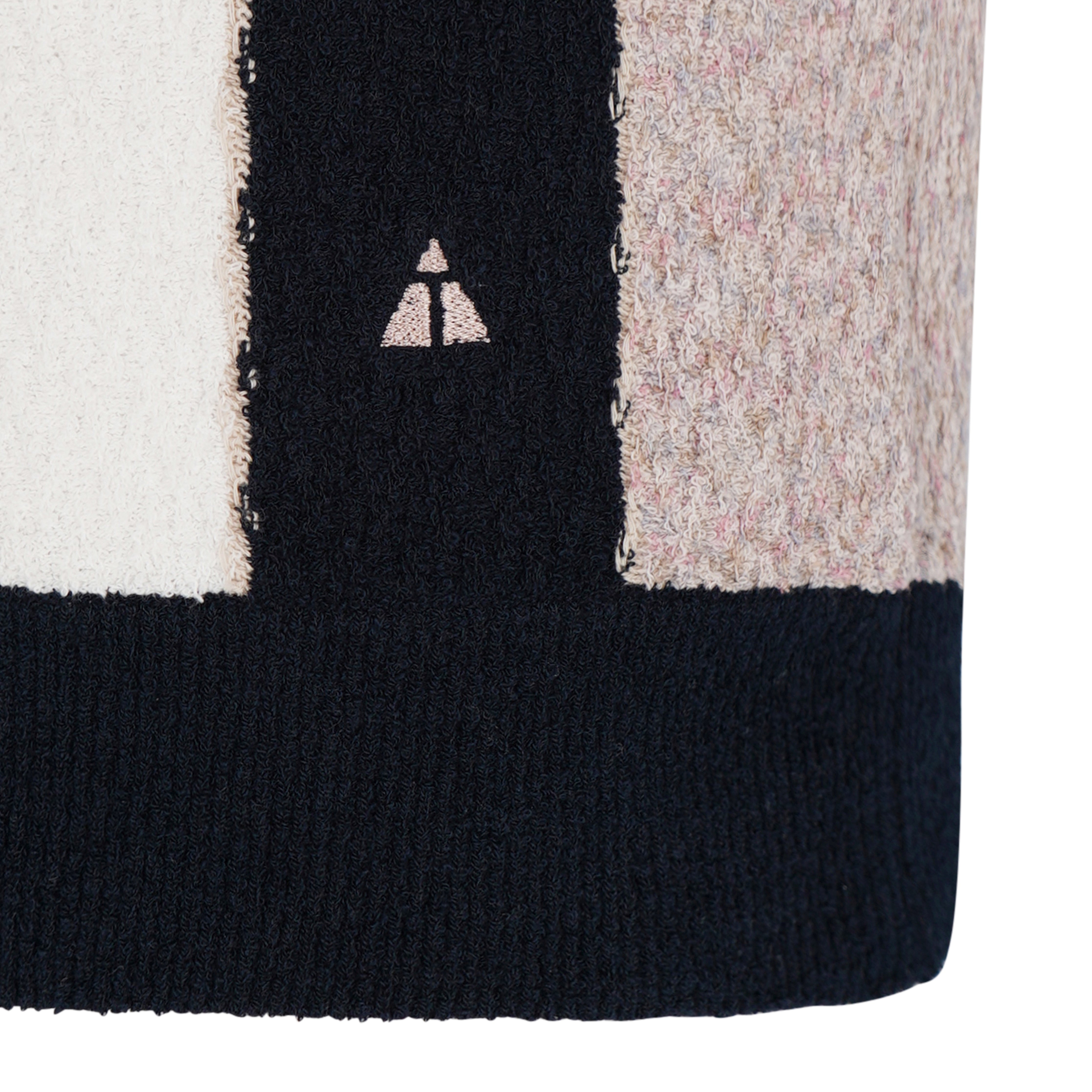 Knitted Vertical Stripe Bouclé Poloshirt PERNELL