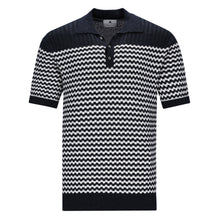 Lade das Bild in den Galerie-Viewer, Knitted Drop Needle Stripe Poloshirt PASQUALE
