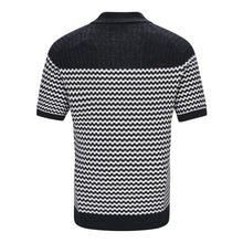 Lade das Bild in den Galerie-Viewer, Knitted Drop Needle Stripe Poloshirt PASQUALE
