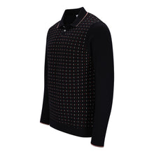 Lade das Bild in den Galerie-Viewer, Retro Jacquard Fine Knit Polopullover FAUSTO

