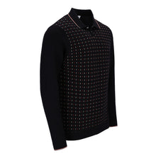 Lade das Bild in den Galerie-Viewer, Retro Jacquard Fine Knit Polopullover FAUSTO
