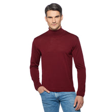 Load image into Gallery viewer, Essential Roll-neck Pullover PETER Artikelnummer: T1006-359 Farbe: Barolo Vorderseite
