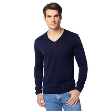 Load image into Gallery viewer, Essential V-neck sweater with rolled hem STEVE
