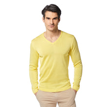 Load image into Gallery viewer, Essential V-neck sweater with rolled hem STEVE
