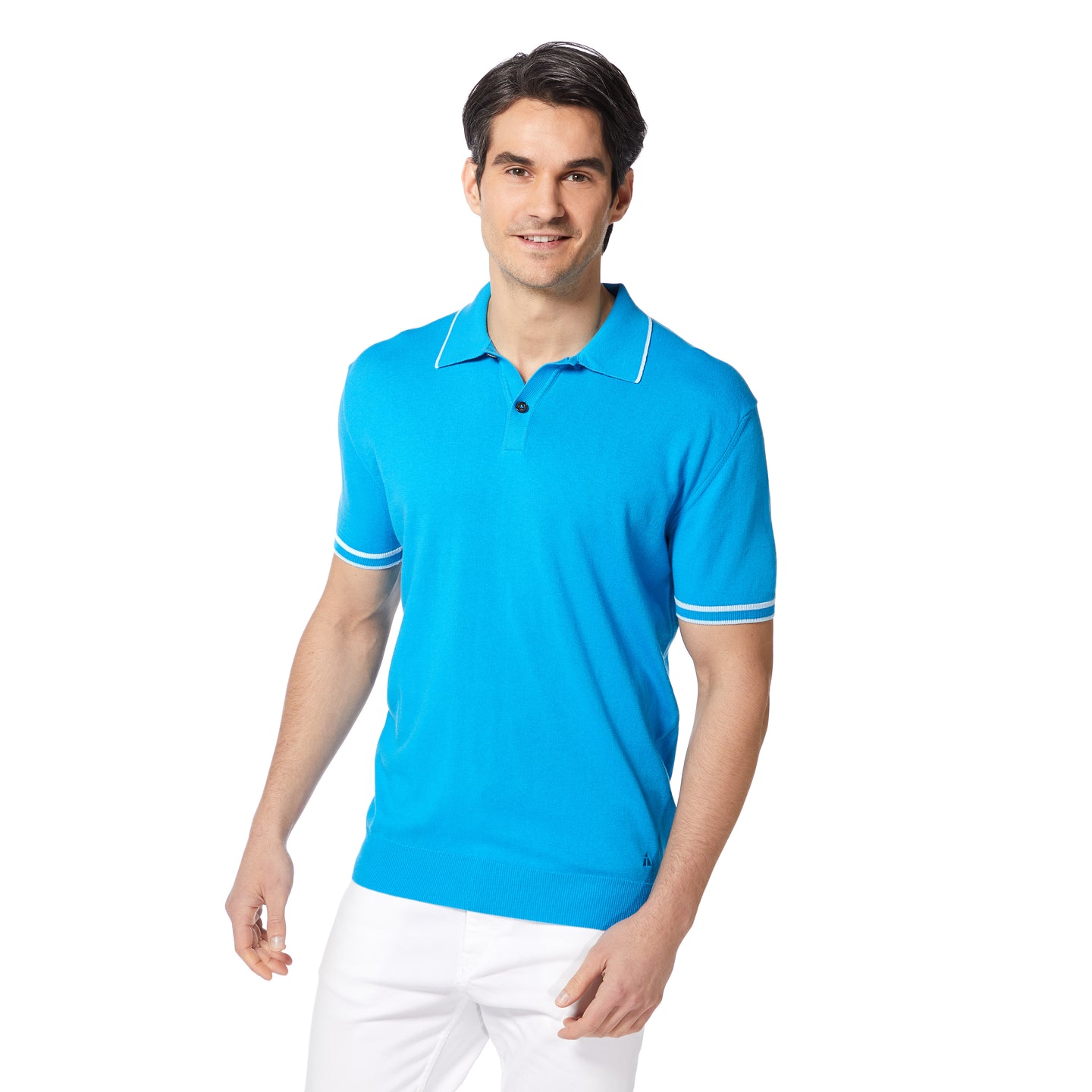 Tipped knitted polo ERNO