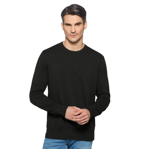 Essential Crew-neck Sweatshirt ONOFRIO Artikelnummer: T1085-100 Farbe: Schwarz Vorderseite