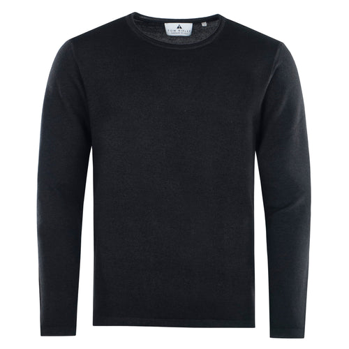 Crew-neck Vintage Pullover ERNO Artikelnummer: T1131-100 Farbe: Schwarz Vorderseite